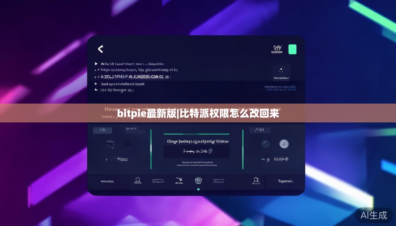 bitpie最新版|比特派权限怎么改回来  第1张